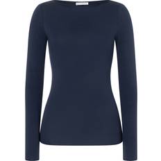 Modal T-Shirts Basic Longsleeve - Damen - Blau