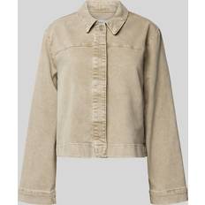 Beige - Dame - Denimjakker Selected Boxy Fit Denimjakke - Beige