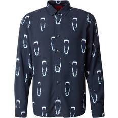 Natural Camisas HUGO Emero Animal Graphic Shirt - Black