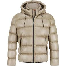 Herren - Leinen Oberbekleidung Milestone Jacke Salomon Herren beige Lammnappa unifarben