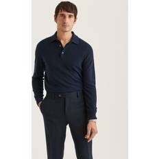 Kashmir Pikétröjor Cashmere Polo Neck - Navy