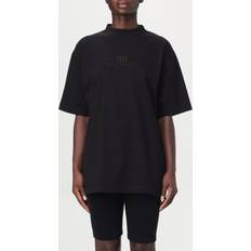 Balenciaga Vêtements Balenciaga Logo Embroidery T Shirt Nero Donna - Black