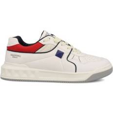 Valentino Shoes Valentino One Stud Leather Sneakers - White