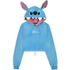 Clothing Lilo & Stitch Cropped Hooded Sweater Blue