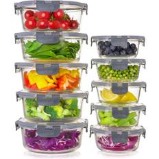 Igluu Meal Prep Igluu Meal Prep Round Glass Containers with Lids Airtight - Reusable Microwave Food Container