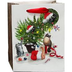 Puckator Christmas Gift Bag (Medium) Kim Haskins Christmas Cats