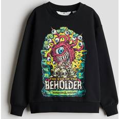 H&M Boys Black Print-motif sweatshirt