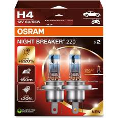 Halogeeniajovalo Ajoneuvon valot Osram Night Breaker 220 H4 2 pcs