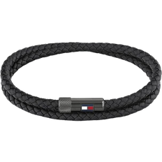 Man Jewellery Tommy Hilfiger Leather Bracelet - Black