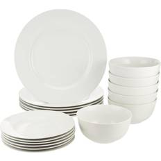 Amazon Basics White Finish Dinner Set 18pcs