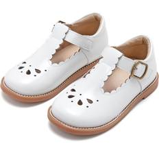 Girls - White Low Top Shoes Estine Toddler T-Strap School Oxford Shoes - White