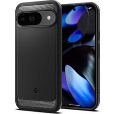 Google Pixel 9 Pro Coques de téléphone portable Spigen Coque Google Pixel 9/9 Pro en TPU Rugged Armor Noire