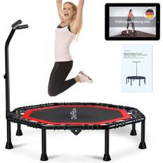 Studsmatta 150kg DH FitLife Fitness Trampoline Foldable Silent Rubber Suspension No Installation