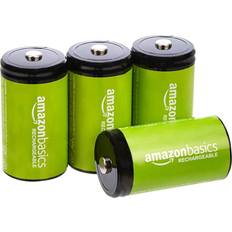 D cell batteri Amazon Basics D Cell Rechargeable Batteries 10000mAh 4-pack