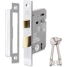 Infinity Decor ‎LAL1450PN 3 Lever Mortice Sash Lock with Pair of Keys Set 1pcs