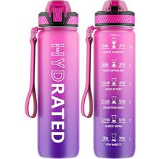 QLUR Motivational Lila Rosa Water Bottle 0.946L