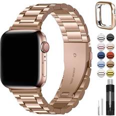 Replacement Bands with Protective Case for Apple Watch 38/40/41mm