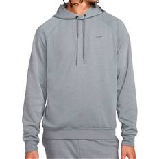 UV Protection Sweaters NIKE Primary Men's Dri-FIT UV Pullover Versatile Hoodie - Cool Grey/Heather/Cool Grey