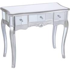 Silver/Chrome Dressing Tables Melody Maison Mirrored Dressing Silver Dressing Table 46x90cm