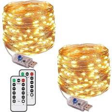 String Lights Augone USB-120LED-2 Warm White String Light 120 Lamps