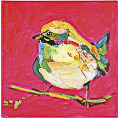 WERNS Birdy Pink Väggdekor 30x30cm