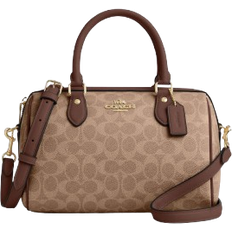 Bags Coach Rowan Satchel Bag In Signature Canvas - Gold/Tan/Brown