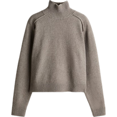 H&M Women Turtleneck Jumper - Greige Marl