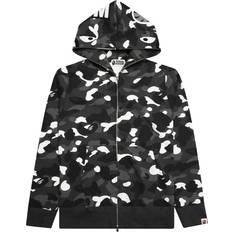 Bape Jumpers Bape City Camo Shark WGM Full-Zip Hoodie - Black