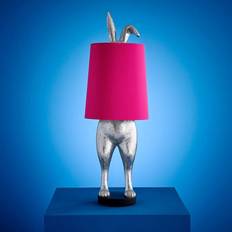 WERNS Rabbit Hiding Bunny Silver/Magenta Table Lamp 74cm