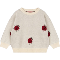 9-12M - Girls Knitted Sweaters Children's Clothing Konges Sløjd Lapis Knit Blouse - Ladybug (KS101551-P05093)