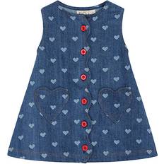 Flöss Lollo Denim Heart Print Dress - Blue