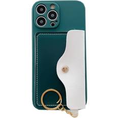 Howgari Wallet Case with Card Pockets Ring for iPhone 15 Plus