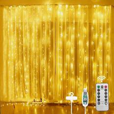 Vicloon Curtain White Ljusslinga 300 Lampor