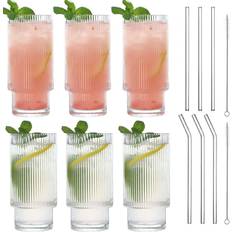 Oven Safe Cocktail Glasses MUJUZE Ribbed Cocktail Glass 31cl 14pcs