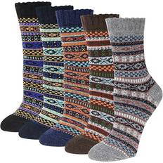Justay Thicker Thermal Knitting Women's Socks 5-pack - Style3