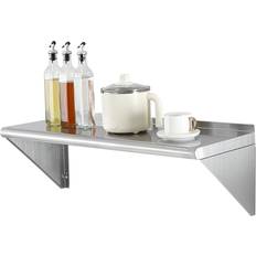 Stainless Steel Wall Shelves Furnorama Vevor Silver Wall Shelf 36"