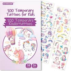 Tatueringar till barn ECHOCUBE Kid's 10 Sheets Mixed Style Waterproof Fake Tattoo Set with Unicorn Pattern