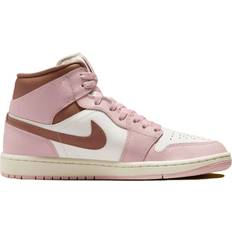 Jordan sko kvinder NIKE Air Jordan 1 Mid W - Pink Oxford/Sail/Archaeo Brown