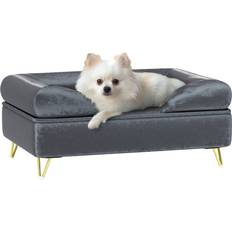 Pawhut Sofa Pet Couch with Removable Backrest