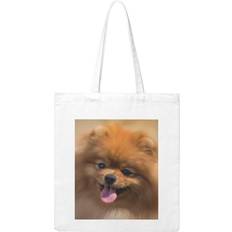 Wshffilo Pomeranian Printed Shopping Bag - Beige