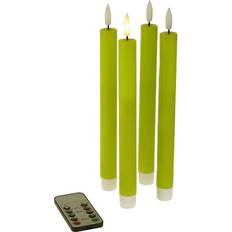 WERNS Stick Green LED Candle 24.5cm 4pcs