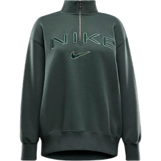 Nike Sportswear Phoenix Fleece Women's Oversized 1/4-Zip Logo Top - Vintage Green/Jade Horizon/Pro Green