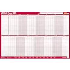 Red Calendars SASCO 2025 Staff Year Wall Planner 915W x 610mm