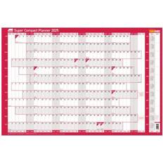 Office Supplies SASCO 2025 Super Compact Year Wall Planner 400W x 285Hmm - Pack of 10