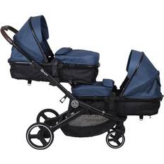 Kinderwagen BabyGo Geschwisterwagen Twinner Blue