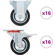 DIY Accessories vidaXL 32 pcs Casters 75 mm