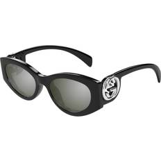 Gucci Dam - UV-skydd Solglasögon Gucci Black Cat-Eye Frame Sunglasses - 001 Black