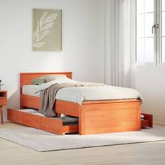 Senge & Madrasser vidaXL m. Sengegavl 75 x 190 cm - Brun Sengeramme