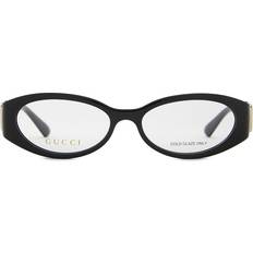 Dam - Transparent Glasögon Gucci GG1693O 001 Optiska Bågar Injicerad Svart Transparent Rund