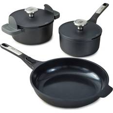 Cookware Sets Berghoff Leo Phantom 5Pc Nonstick Ceramic - Black Cookware Set with lid